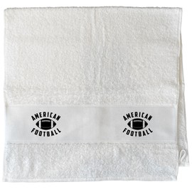 Huuraa Gäste-Handtuch American Football Ball Geschenk 50x100cm White Baumwolle American Football Präsent