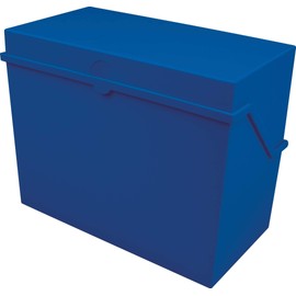 helit The Index H6214634 Index Card Box DIN A6 Landscape Small File Box Blue for Approx. 400 Cards