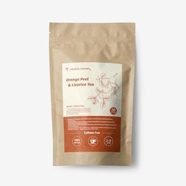ORIENTAL XINYANG- Orange Peel & Licorice Tea, Organic Herbal Tea, Natural Sweet Taste, Caffeine Free, Digestive Support, 1 Pack, 30 Tea Bags.