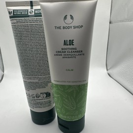 The Body Shop Aloe Soothing Cream Cleanser For Sensitive Skin Vegan 4.2oz X2