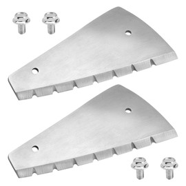YXYYXY 10 Inch Stainless Steel Ice Auger Replacement Blades, Compatible with Strike Master Lazer Power Ice Augers for Smooth, Precise Cutting (2 Blades)