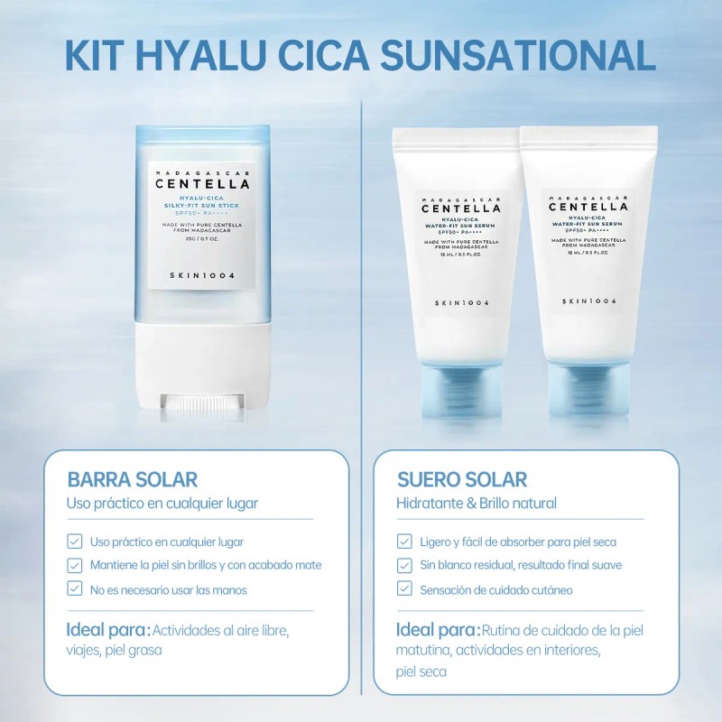 Skin1004 Kit Protector Solar Hyalu-cica Spf50+ 3 Pzs