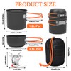 BILIPLE Camping Crockery Set 8-Piece Outdoor Cookware with Mini Gas