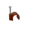 Brown Round Cable Clips (10mm)