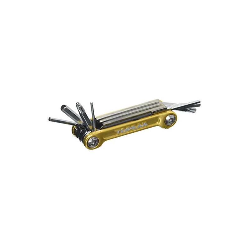Topeak Unisex's Mini 9 Pro Multi Tool, Yellow/Silver, 7.6 x
