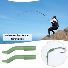 The Lord of the Tools 100 PCS Fishing Hook Kickers Carp Fishing Terminal 19x2.6mm for Rubber Hose Carp Fishing Rig Accessories Suitable for Lakes Rivers Oceans Green