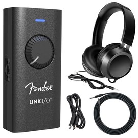 Fender Link I/O Studio Grade Audio Interface Bundle con cable de instrumento y auriculares