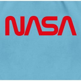 Shirtracer - Nerds & Geeks - Nasa Worm Motif - Organic Cotton Gym Bag and Cloth Bag - Blue -