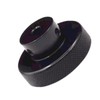 CHANCS Aluminum Alloy Handwheel Knurled Adjustment Black Handle 50mm(2") OD