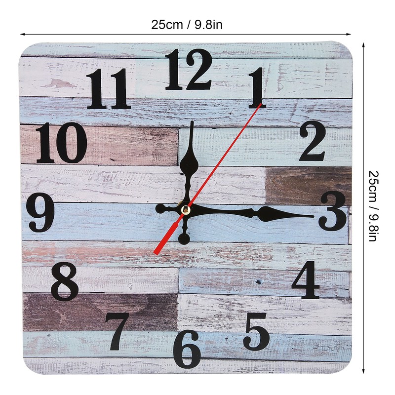 Wall Clock Industrial Style Silent Quartz Movement Density Board Large