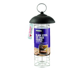 Gardman A01523 Black Steel Fat Snax Bird Feeder, 9 x 26 x 4 cm