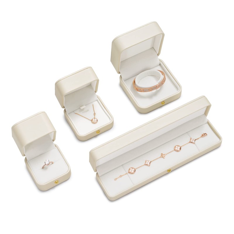 Woodten White Ring Box Ring Box Premium Velvet Interior Ring