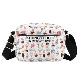 G2TUP Popsicle Lover Gift My Spare Time Ice Cream Tote Bag Soft ServeHandbag Foodie Gelato Lover Funny Dessert Lover Gift (Time Ice Cream HS)