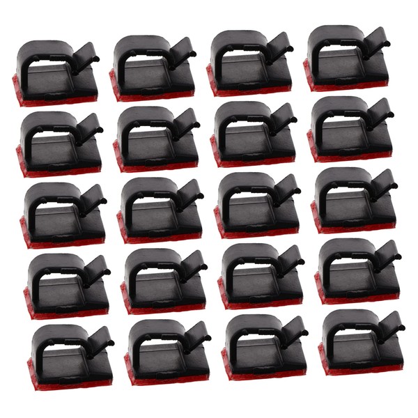 Operitacx 20Stücke Kabelclips Teilig Selbstklebend Transparentes für Effektives Kabelmanagement für