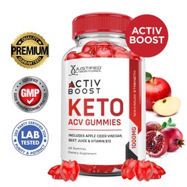 Justified Laboratories (2 Pack) Activboost Keto ACV Gummies Advanced Formula 1000MG Active Boost Keto Gummies Apple Cider Vinegar Activ Boost Formulated with Pomegranate Beet Juice Powder B12 Vegan Non GMO 120 Gummys