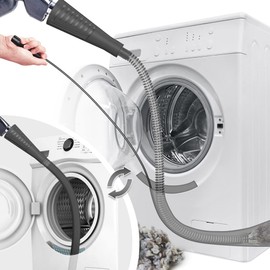 Sealegend 2 PCS Dryer Vent Cleaner Kit with Guide Wire Vacuum Hose Attachment Brush Lint Remover Power Washer and Dryer Vent Vacuum Hose Black