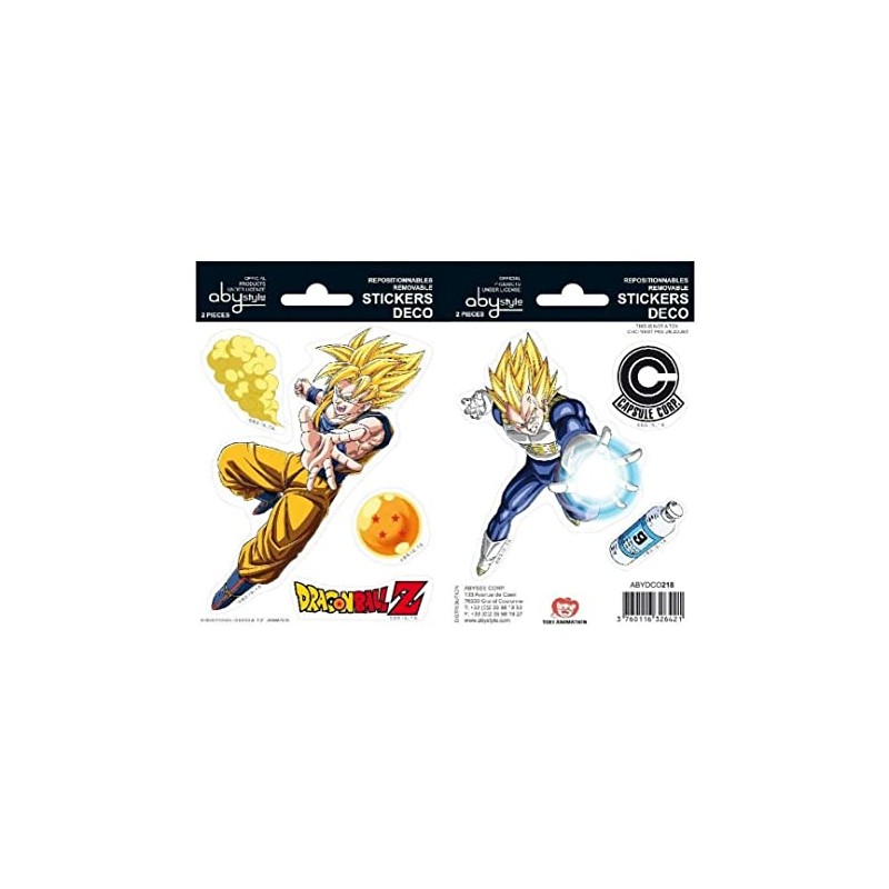 ABYSTYLE - DRAGON BALL - Stickers - 16x11cm - Goku/Vegeta