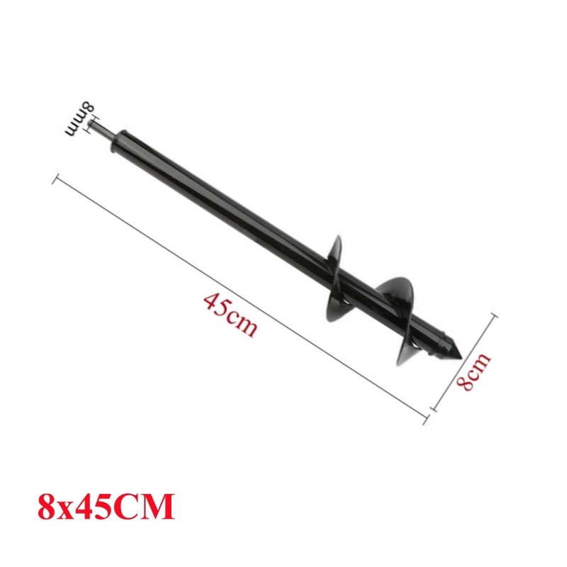 High Carbon Steel Garden Auger Drill Bit for Planting, 8