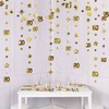 Gold 80th Birthday Decorations, Number 80 Circle Dot Twinkling Star