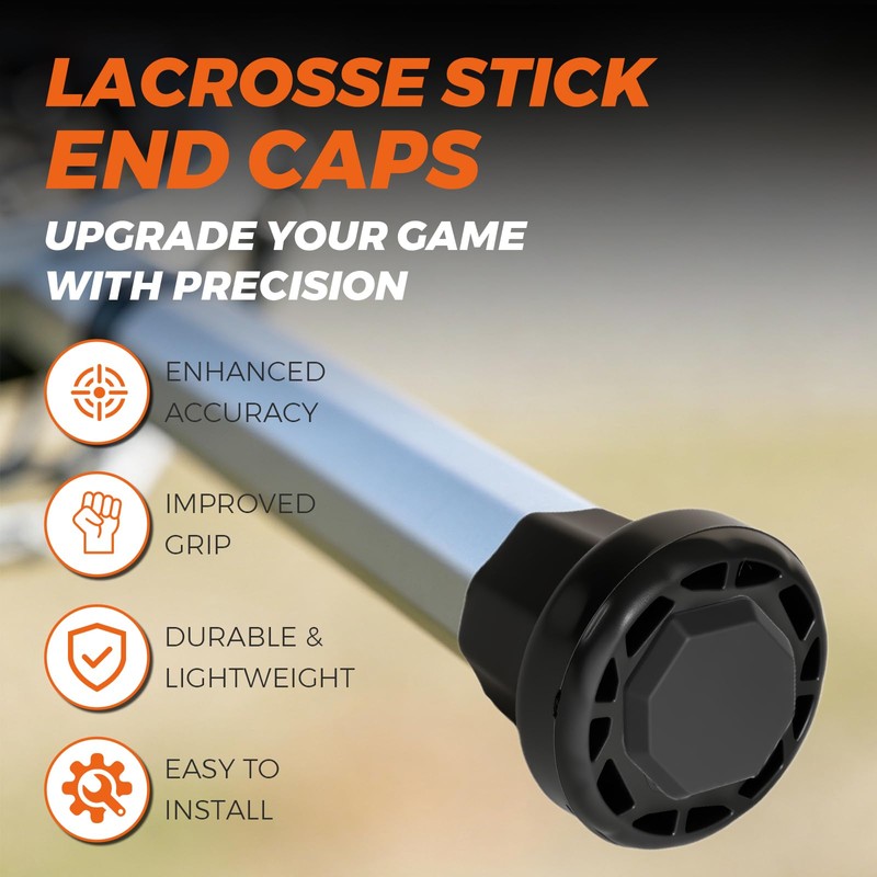 MaiTianna 2 Pack Lacrosse Stick End Caps, Sliding Butt End