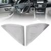 2 Pcs Car Door Speaker Cover Trim Stickers Aluminium Alloy