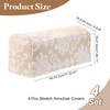 uxcell 4Pcs Stretch Armrest Covers, Polyester Vintage Jacquard Soft Couch
