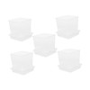SUPVOX 5pcs Acrylic Orchid Pots with Saucers Transparent Nursery for