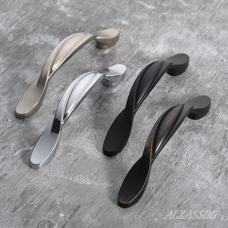 Alzassbg 10 Pack Oil Rubbed Bronze Cabinet Pulls, 3 Inch(76mm)