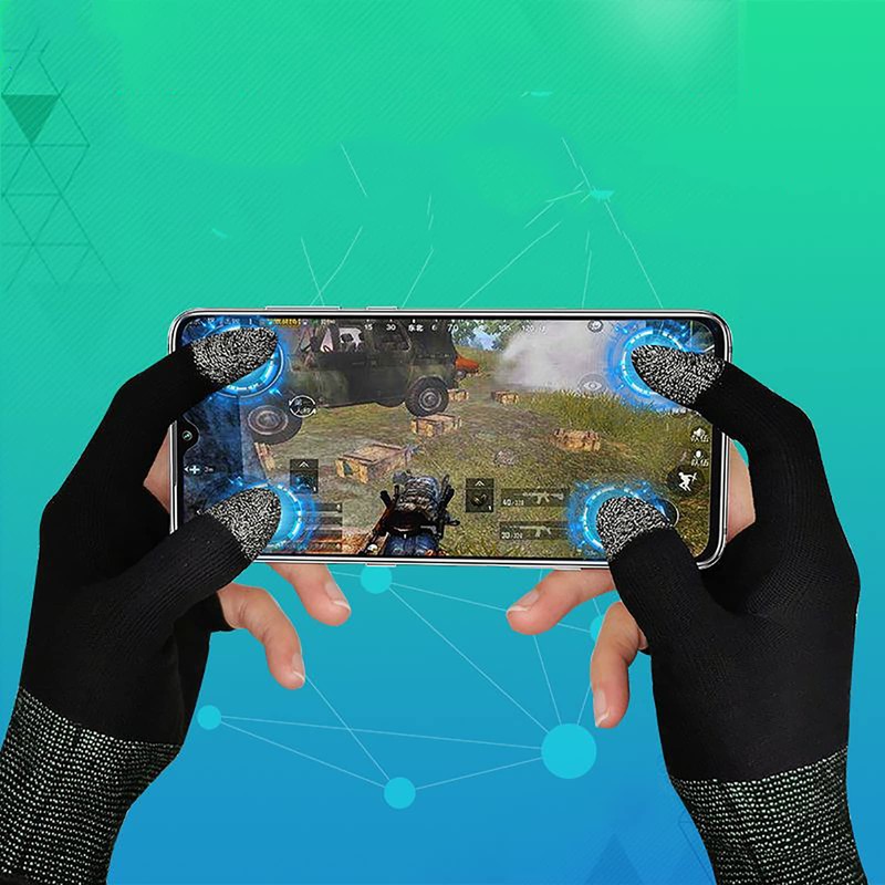 MODJUEGO Highly Sensitive Game Gloves for PUBG Mobile Game Two