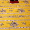Royal Lavender Wipeable Tablecloth Spill Resistant Acryllic Coated, Floral Cotton