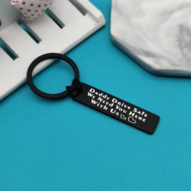 Ximalun Drive Safe Keyring Gifts for Dad Fathers Day Gift Daddy Drive Safe We Need You Here with Us Keyring Trucker Dad Gifts Thanksgiving Day Christmas Birthday Gifts for Dad