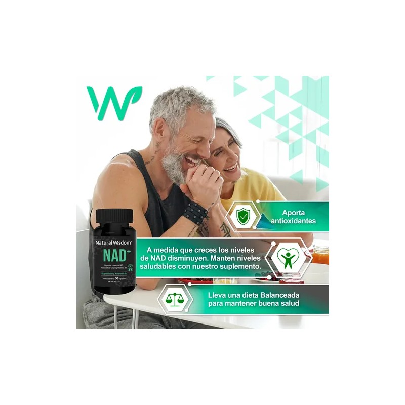 Nw Nad+ Resveratrol Coq10 B3 & Arandano Antioxidante 30 Cap