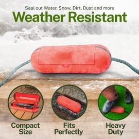 Electrical Wire Cover Extension Cord Protector for Outdoor Cables Protect Connections (Orange)