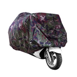 AKORD Motorcycle Waterproof Motorbike Dust Proof UV Protective Breathable Cover Outdoor Camouflage With Carry Bag 245x105x125cm XL Large