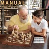 2 in 1 Magnetic Wooden Chess and Checkers Board Game