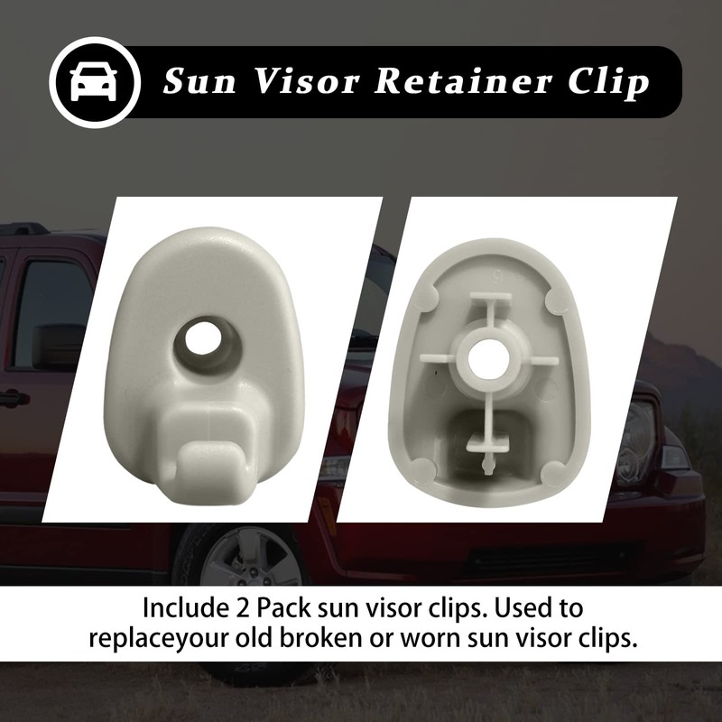 2Pcs Car Sun Visor Clip, Compatible With Jeep Liberty 2005-2012
