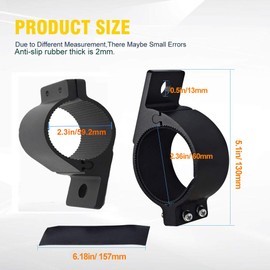 2 Inch Mounting Bracket for LED Light Bar LED Off-Road Light Horizontal Bar Tube Clamp Roof Roll Cage Holder for ATV UTV Boat
