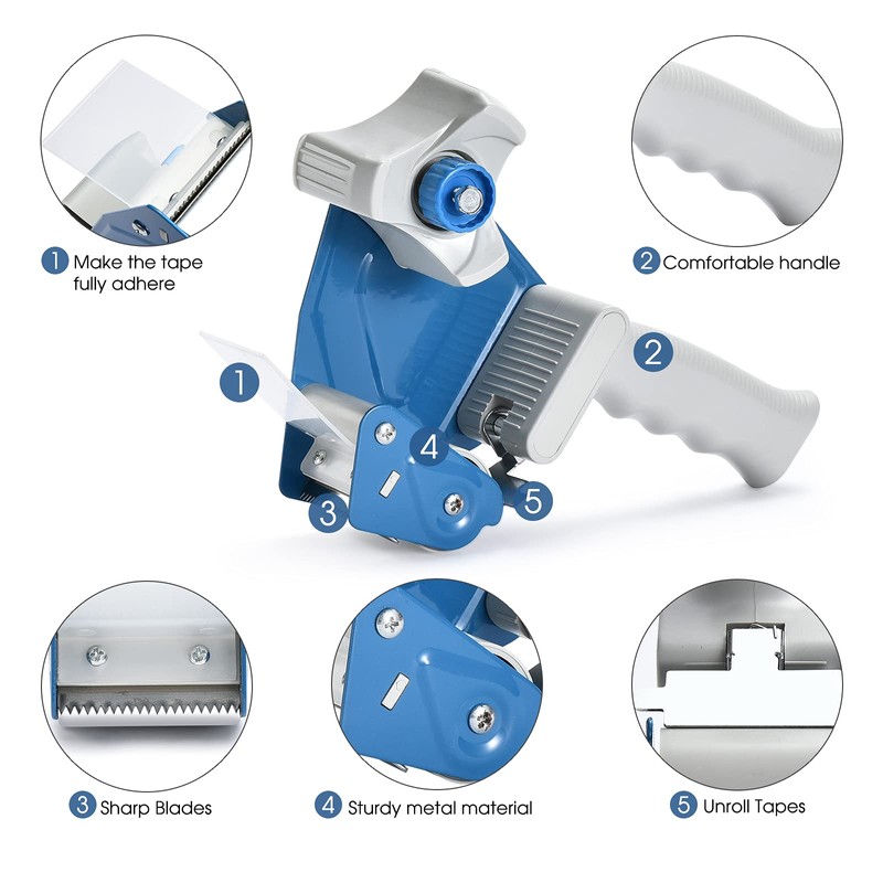 Pacific Mailer 2 Inch Tape Gun Dispenser with 2 Inch