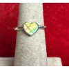 Natural Creations sterling silver stackable ring Size 10 Labradorite Heart