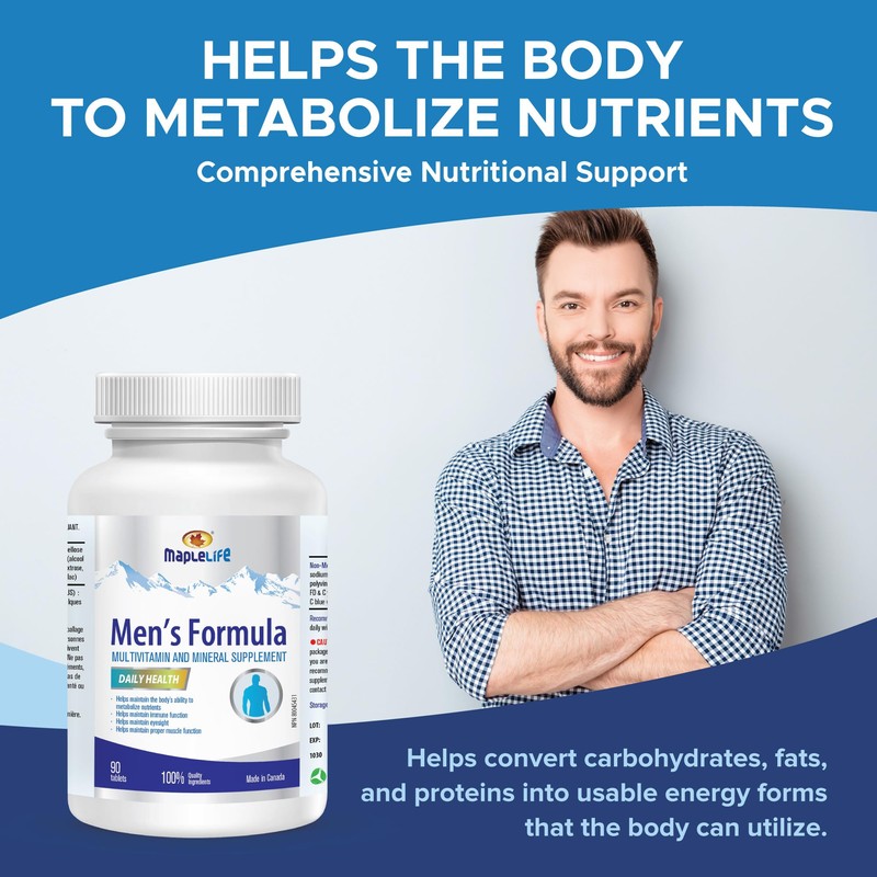 MapleLife Nutrition – Men’s Formula – Multivitamin & Minerals for