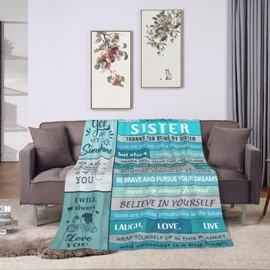 MEUYFLR Sister Birthday Gift, Sister Gifts, Sisters Gifts from Sister, Birthday Gifts for Sister, Gift for Sister Adult, Best Sister Ever Gifts, Gifts for Little Sister-60''x50''