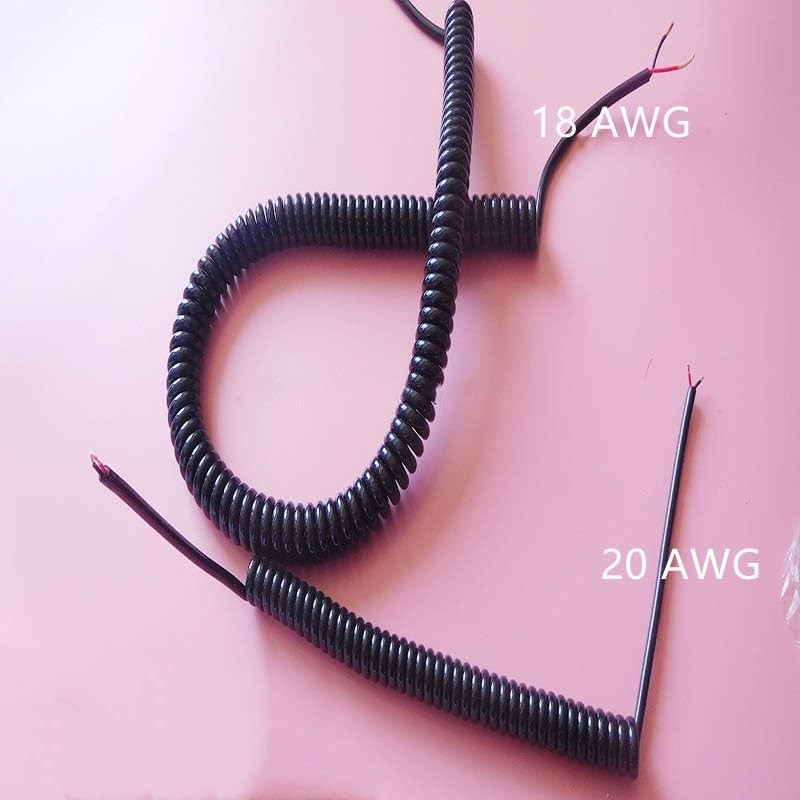 Spring Spiral 2-Core 22AWG Spring Spiral Cable, Stretch 1 Metre,