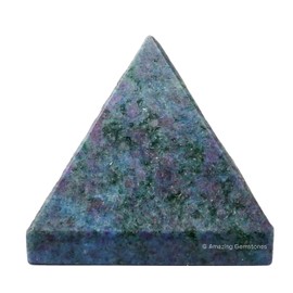 Ruby Kyanite Pyramid Crystal Healing Stones - 1.5" Great Pyramid Figurine of Natural Stone Pyramid for Meditation, Reiki, Chakra Balancing and Crystal Pyramids Grid