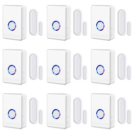 Wireless Motion Sensor Door Chime,NineLeaf Entry Alert Chime,Ring Alarm Contact Sensor,IP66 Waterproof,600ft Long Range,48 Chimes 5 Volume Level,Anti-theft,Easy installation,for Office/Home/Store,9PK