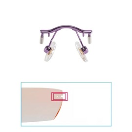 Rimless Glasses Accessories Nose Bridge Eyeglass Pads Pieces Screws Washer and Screwdriver (Purple)