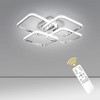 Dimmable Modern Led Ceiling Light, 4 Rings Square Ceiling Lamp
