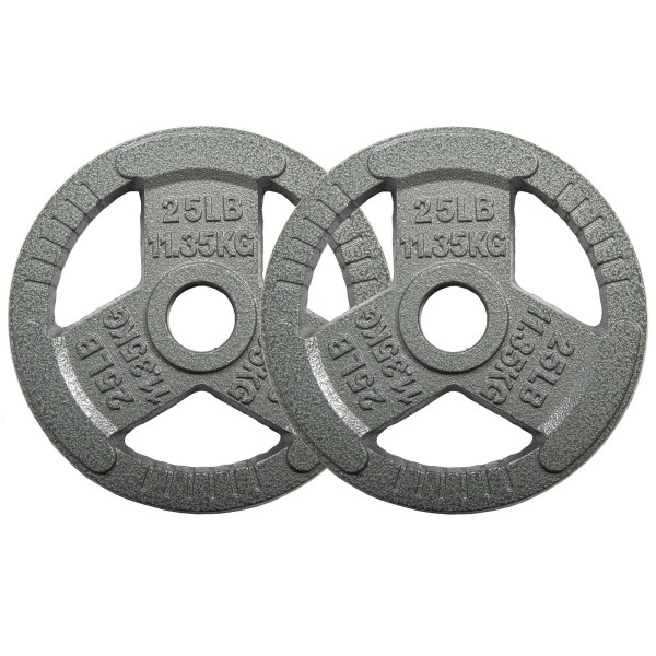 Unbranded 50lb 2-In Olympic Cast Iron Weight Plate Rust-Resistant Strength