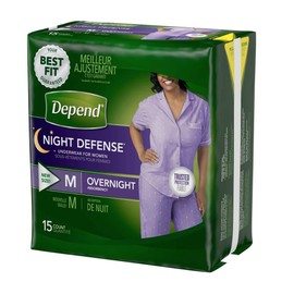 Medium Overnight Depends Women - Night Defense Incontinence Underwear, Purple