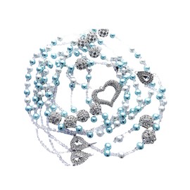 Tiffany Blue Crystal Pearls Wedding Lasso/non Religious Crystal Wedding Rosary/Lasso De Perlas De crystal Color Aqua/Lazo Para Boda