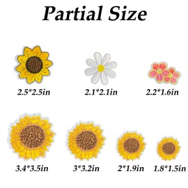 CLINTT - 26 parches para planchar para niña, bonito parche de flores de margaritas, parche para planchar y coser para chaquetas, mochilas, gorras, bolsas, ropa
